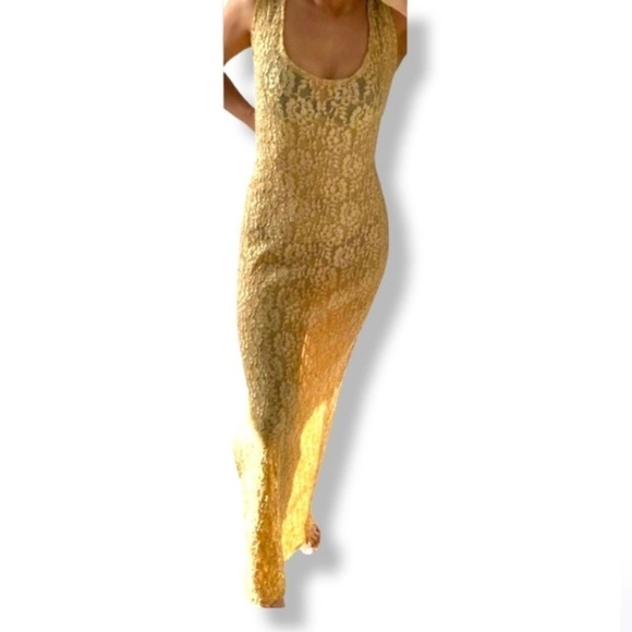 Victoria’s Secret Gold Label Vintage Long Lace Gown Size Large - Picture 13 of 13